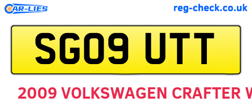 SG09UTT are the vehicle registration plates.