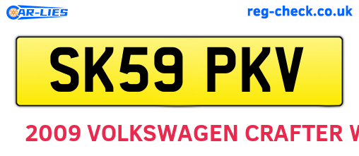 SK59PKV are the vehicle registration plates.