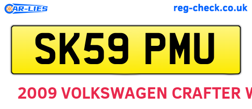 SK59PMU are the vehicle registration plates.