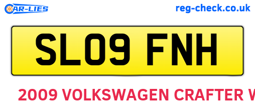 SL09FNH are the vehicle registration plates.