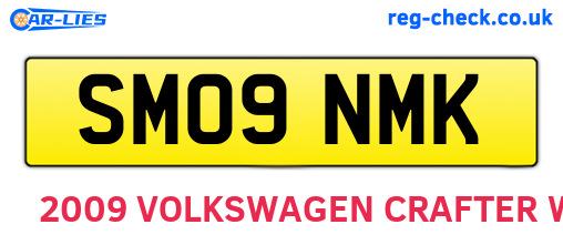 SM09NMK are the vehicle registration plates.
