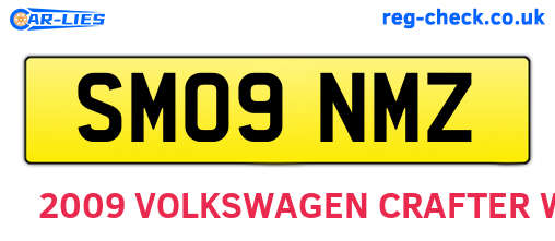SM09NMZ are the vehicle registration plates.