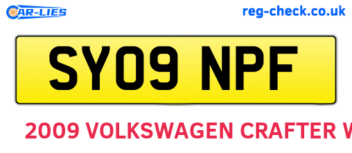 SY09NPF are the vehicle registration plates.