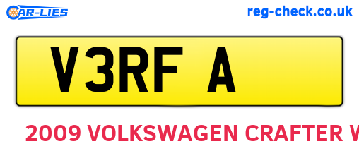 V3RFA are the vehicle registration plates.