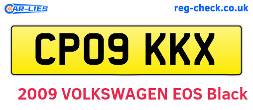 CP09KKX are the vehicle registration plates.
