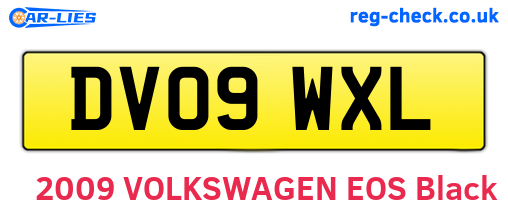 DV09WXL are the vehicle registration plates.