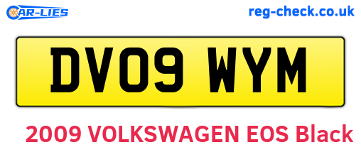DV09WYM are the vehicle registration plates.