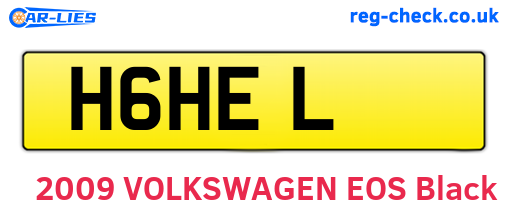 H6HEL are the vehicle registration plates.