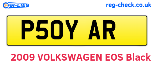 P50YAR are the vehicle registration plates.