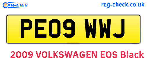 PE09WWJ are the vehicle registration plates.