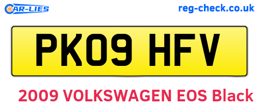 PK09HFV are the vehicle registration plates.