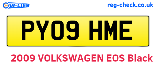 PY09HME are the vehicle registration plates.