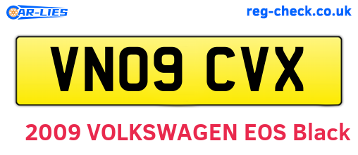 VN09CVX are the vehicle registration plates.