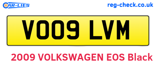 VO09LVM are the vehicle registration plates.