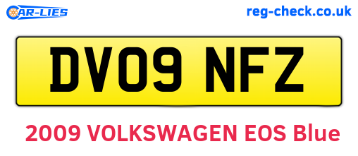 DV09NFZ are the vehicle registration plates.