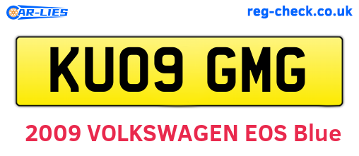 KU09GMG are the vehicle registration plates.
