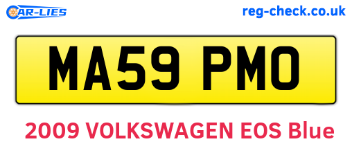 MA59PMO are the vehicle registration plates.