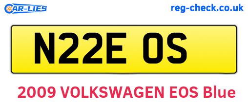 N22EOS are the vehicle registration plates.