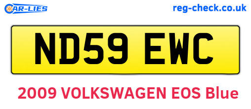 ND59EWC are the vehicle registration plates.