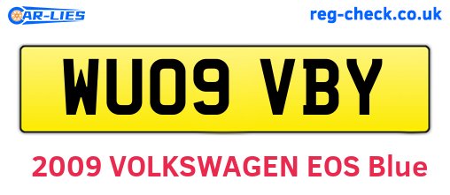 WU09VBY are the vehicle registration plates.