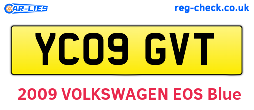 YC09GVT are the vehicle registration plates.