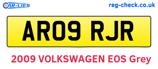 AR09RJR are the vehicle registration plates.