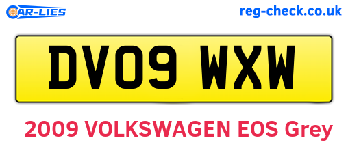 DV09WXW are the vehicle registration plates.