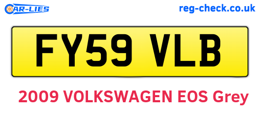 FY59VLB are the vehicle registration plates.
