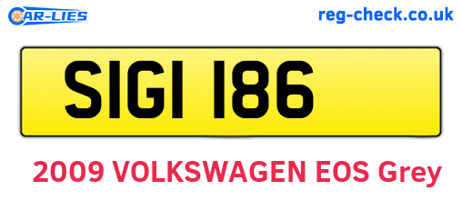 SIG1186 are the vehicle registration plates.
