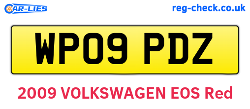 WP09PDZ are the vehicle registration plates.