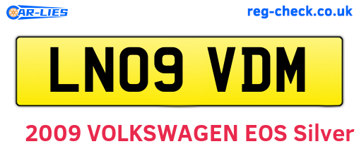LN09VDM are the vehicle registration plates.
