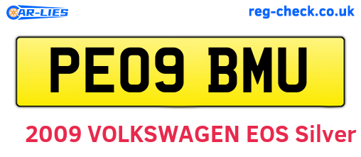 PE09BMU are the vehicle registration plates.