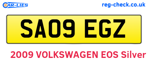 SA09EGZ are the vehicle registration plates.