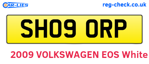 SH09ORP are the vehicle registration plates.