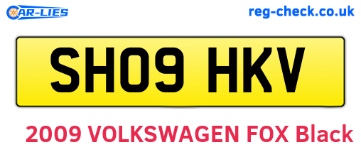 SH09HKV are the vehicle registration plates.
