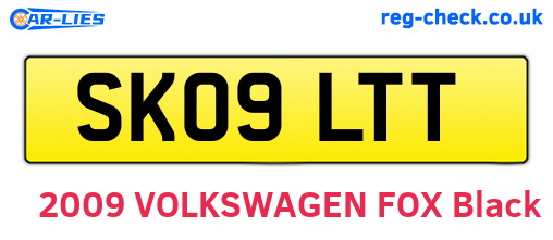 SK09LTT are the vehicle registration plates.