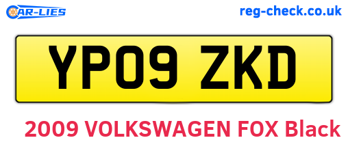 YP09ZKD are the vehicle registration plates.