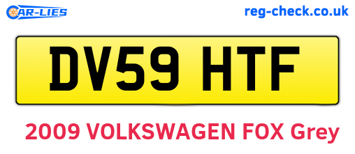 DV59HTF are the vehicle registration plates.