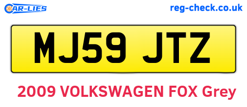 MJ59JTZ are the vehicle registration plates.
