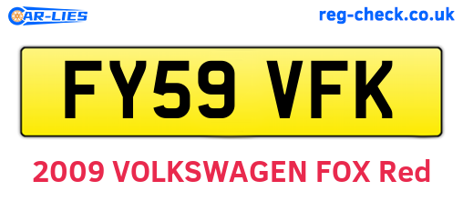 FY59VFK are the vehicle registration plates.