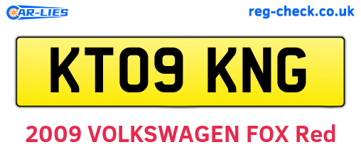 KT09KNG are the vehicle registration plates.