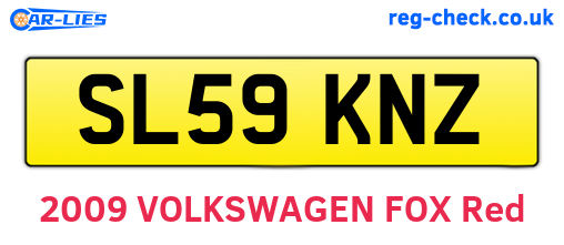 SL59KNZ are the vehicle registration plates.