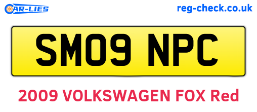 SM09NPC are the vehicle registration plates.