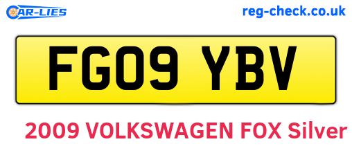 FG09YBV are the vehicle registration plates.