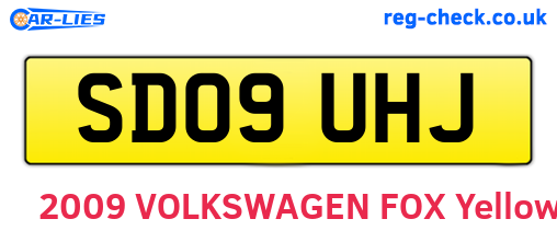 SD09UHJ are the vehicle registration plates.
