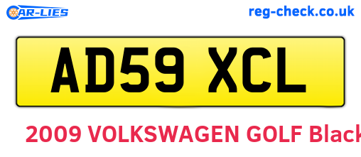 AD59XCL are the vehicle registration plates.