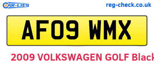 AF09WMX are the vehicle registration plates.
