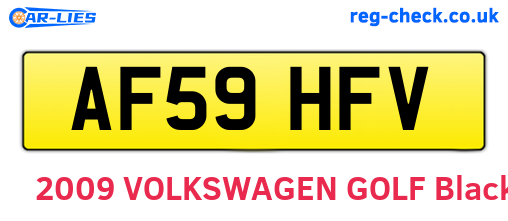 AF59HFV are the vehicle registration plates.