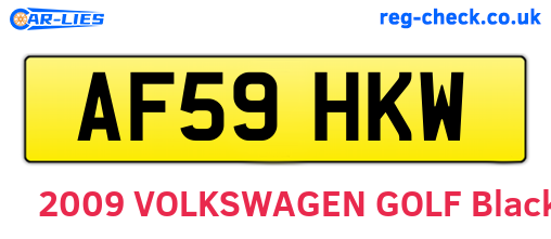 AF59HKW are the vehicle registration plates.