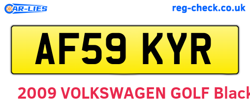 AF59KYR are the vehicle registration plates.